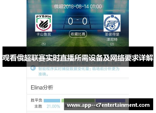观看俄超联赛实时直播所需设备及网络要求详解